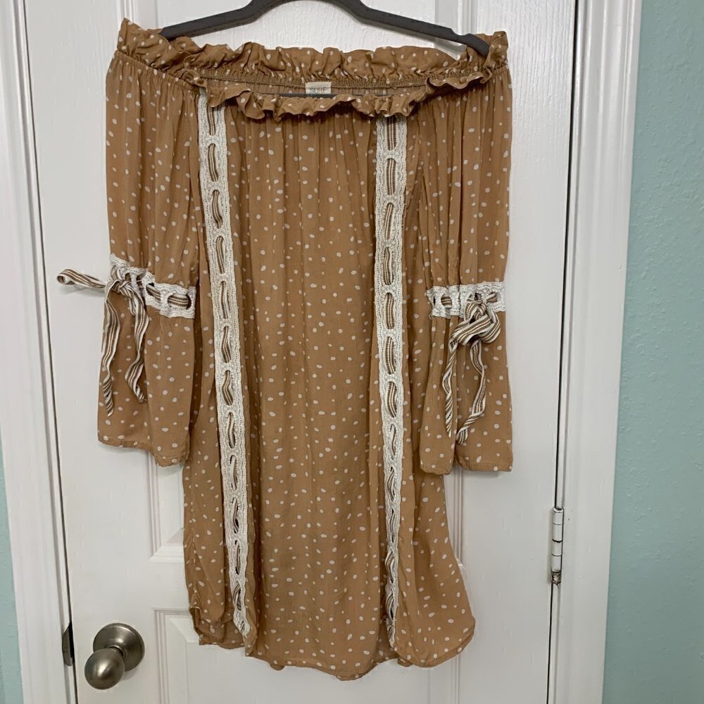 Surf Gypsy Polka Dots Mini Dress